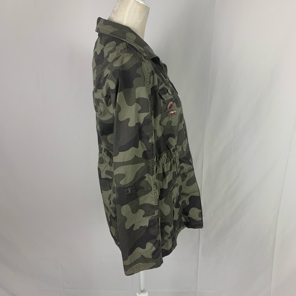 Jade & Ivory Floral Embroidery Camouflage Camo Jacket Women's Size Small - Picture 4 of 8